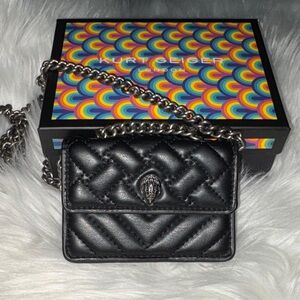 Kurt Geiger Black Quilted Mini Bag